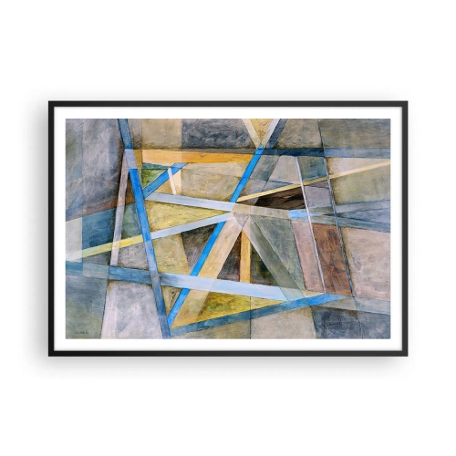 Plakát v černém rámu - Přímo nebo diagonálně? - 100x70 cm
