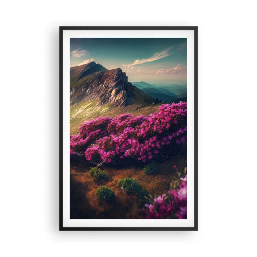 Plakát v černém rámu - Léto na horách - 61x91 cm