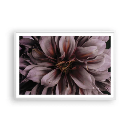 Plakát v bílém rámu - Květinové srdce - 91x61 cm