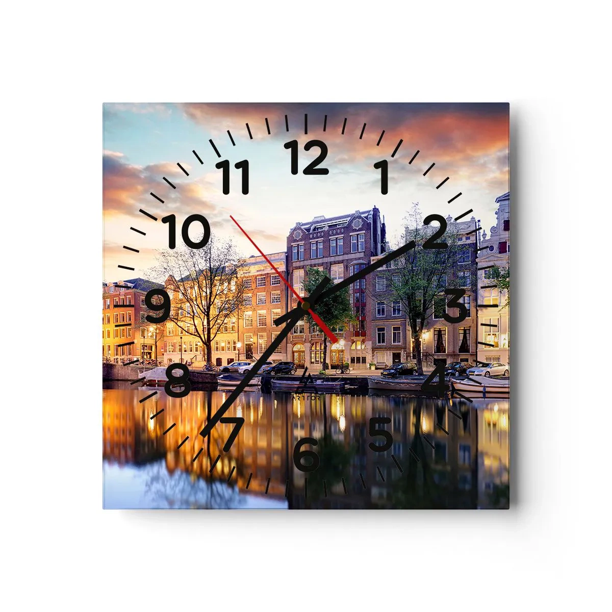 Nástěnné hodiny - Zdrženlivá a vyrovnaná nizozemská krása - 30x30 cm