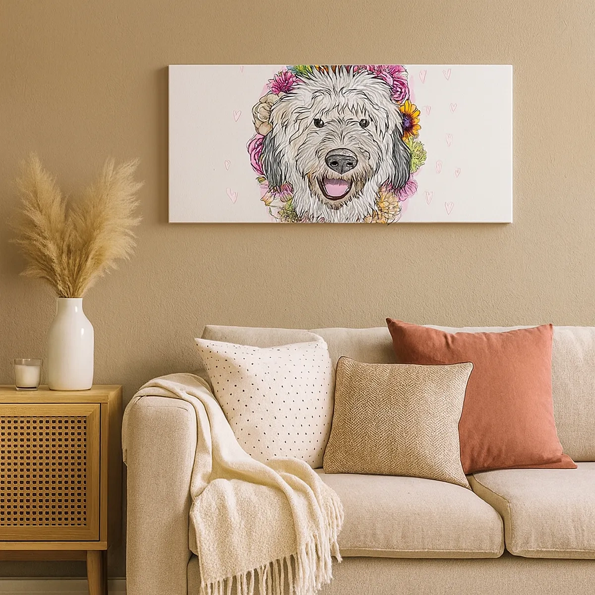 Obraz na plátně - Štěněcí radost - 30x30 cm