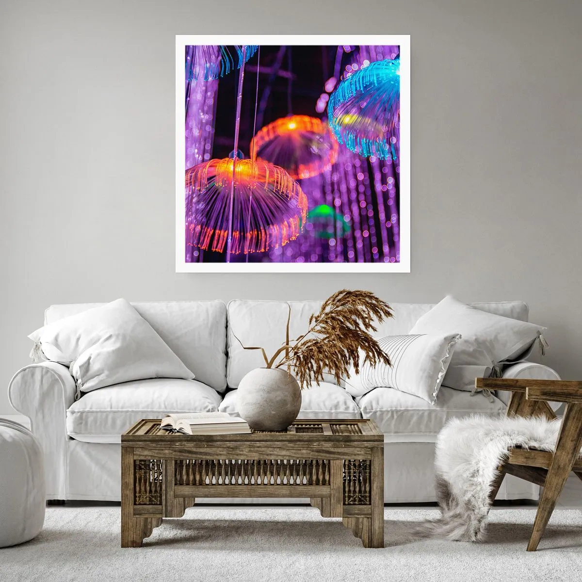 Plakát - Světelná fontána - 50x50 cm