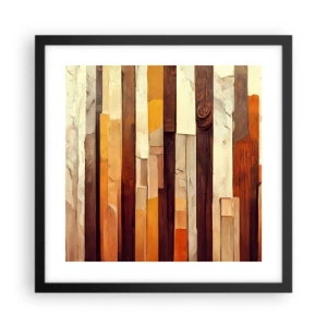 Plakát v černém rámu - Hymna lesních stromů - 40x40 cm
