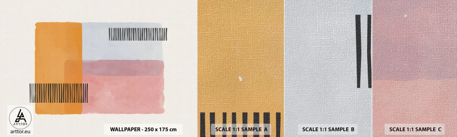 Vzor Fototapety Premium Canvas - Z rohu do rohu - Abstrakce, Kus, Minimalismus - 100x30 cm