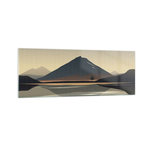 Obraz na skle - Zrcadlový odraz - 140x50 cm