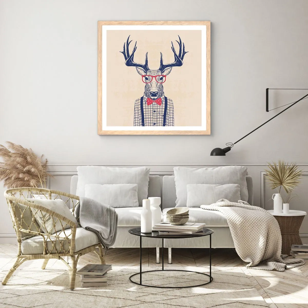 Plakát v rámu světlý dub - Zábavná extravagance - 50x50 cm