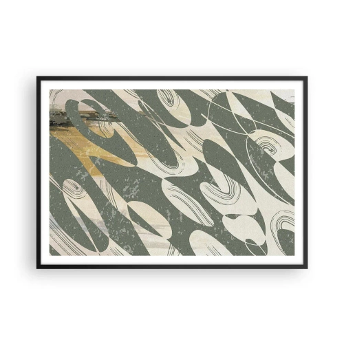 Plakát v černém rámu - Rytmizovaná abstrakce - 100x70 cm