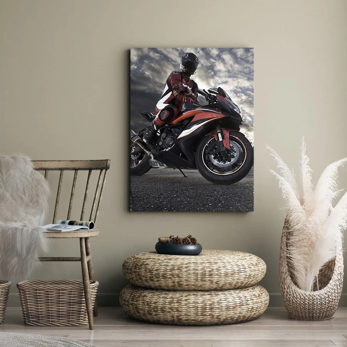 Obraz na plátně - Temný jezdec - 55x100 cm