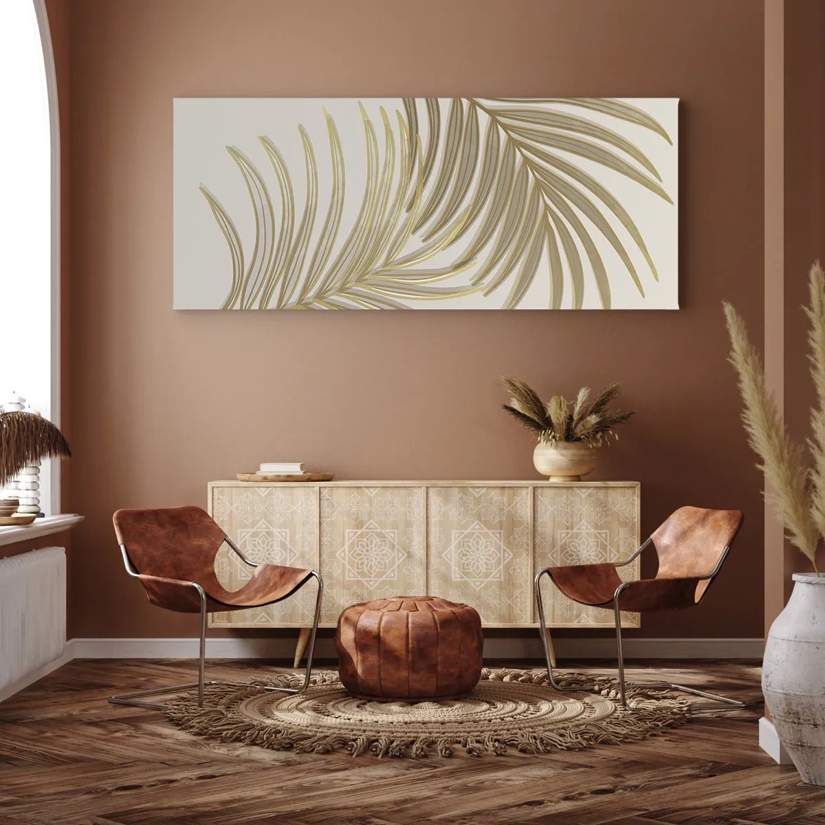 Obraz na plátně - Zlatá palma! - 160x50 cm