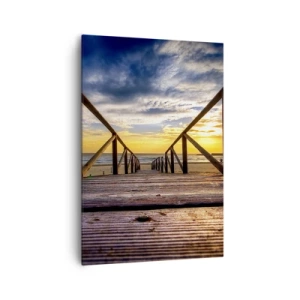 Obraz na plátně - Přímo na tichou pláž při západu slunce - 70x100 cm