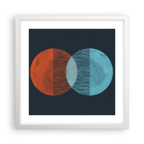 Plakát v bílém rámu - Astronomická fantazie - 40x40 cm