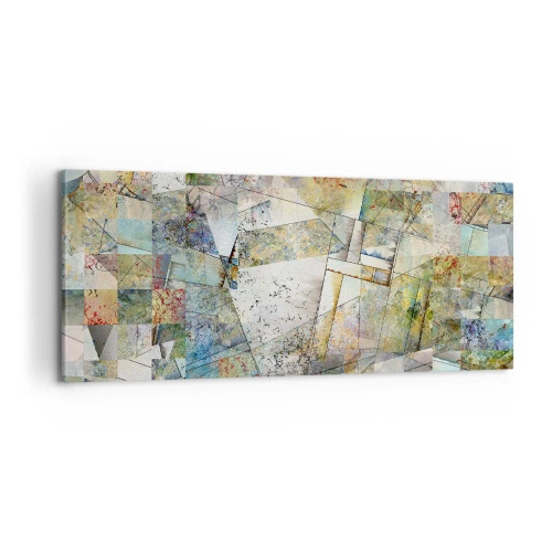 Obraz na plátně - Geometrické přeskupení - 100x40 cm