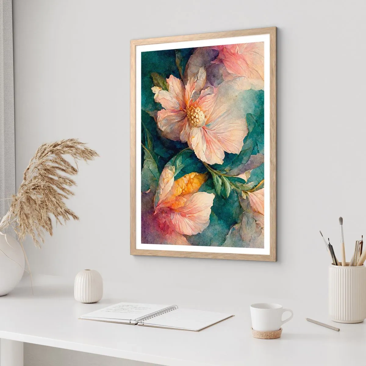 Plakát v rámu světlý dub - Čirá subtilnost - 40x50 cm