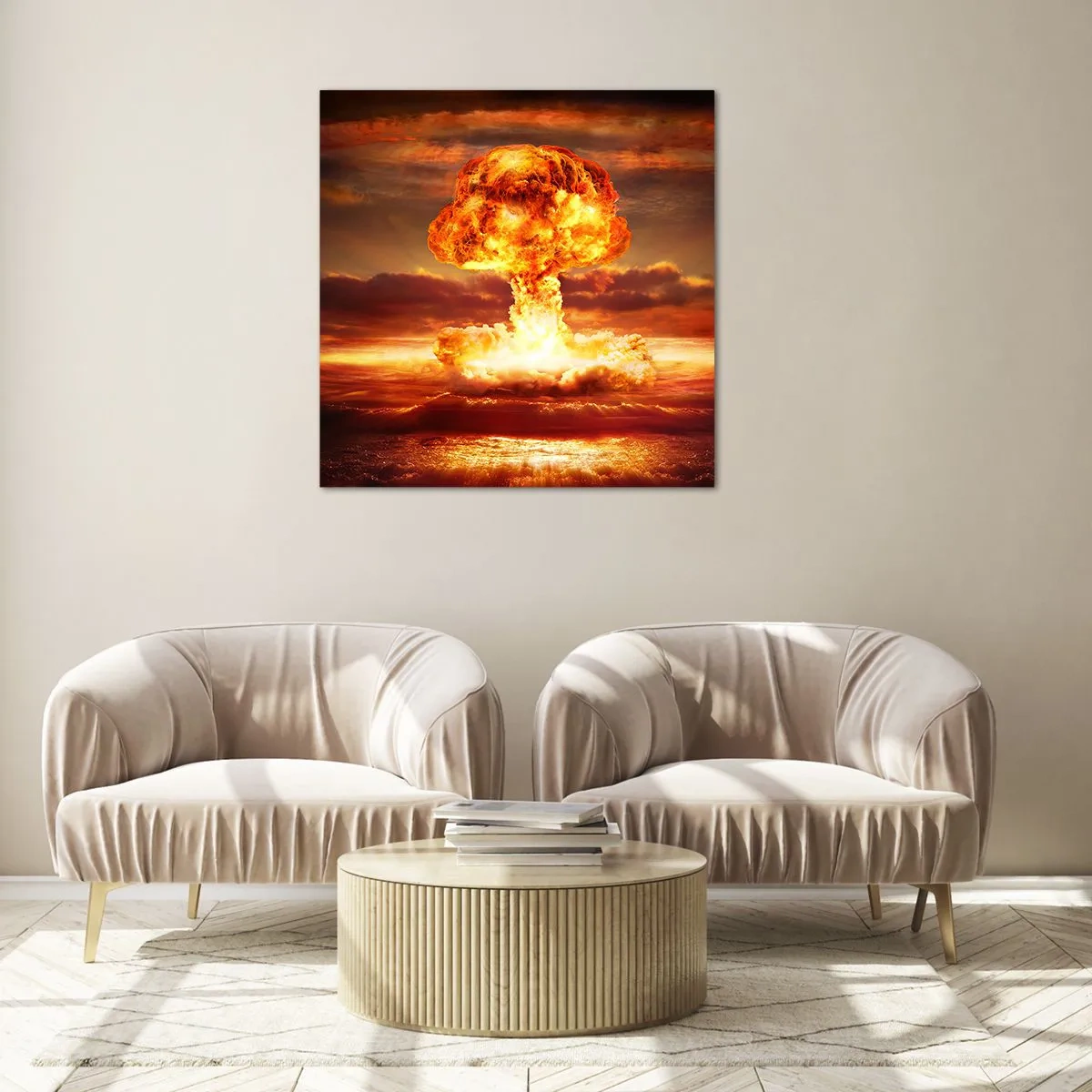 Obraz na skle - A nastane konec - 50x50 cm