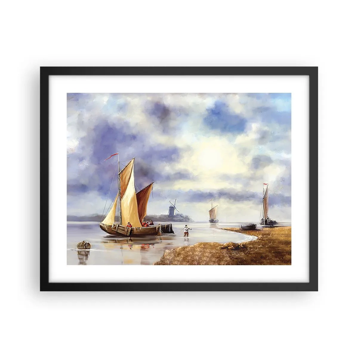 Plakát v černém rámu - Návrat námořníků - 50x40 cm