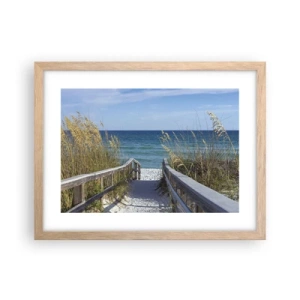 Plakát v rámu světlý dub - Na slunci, ve větru - 40x30 cm