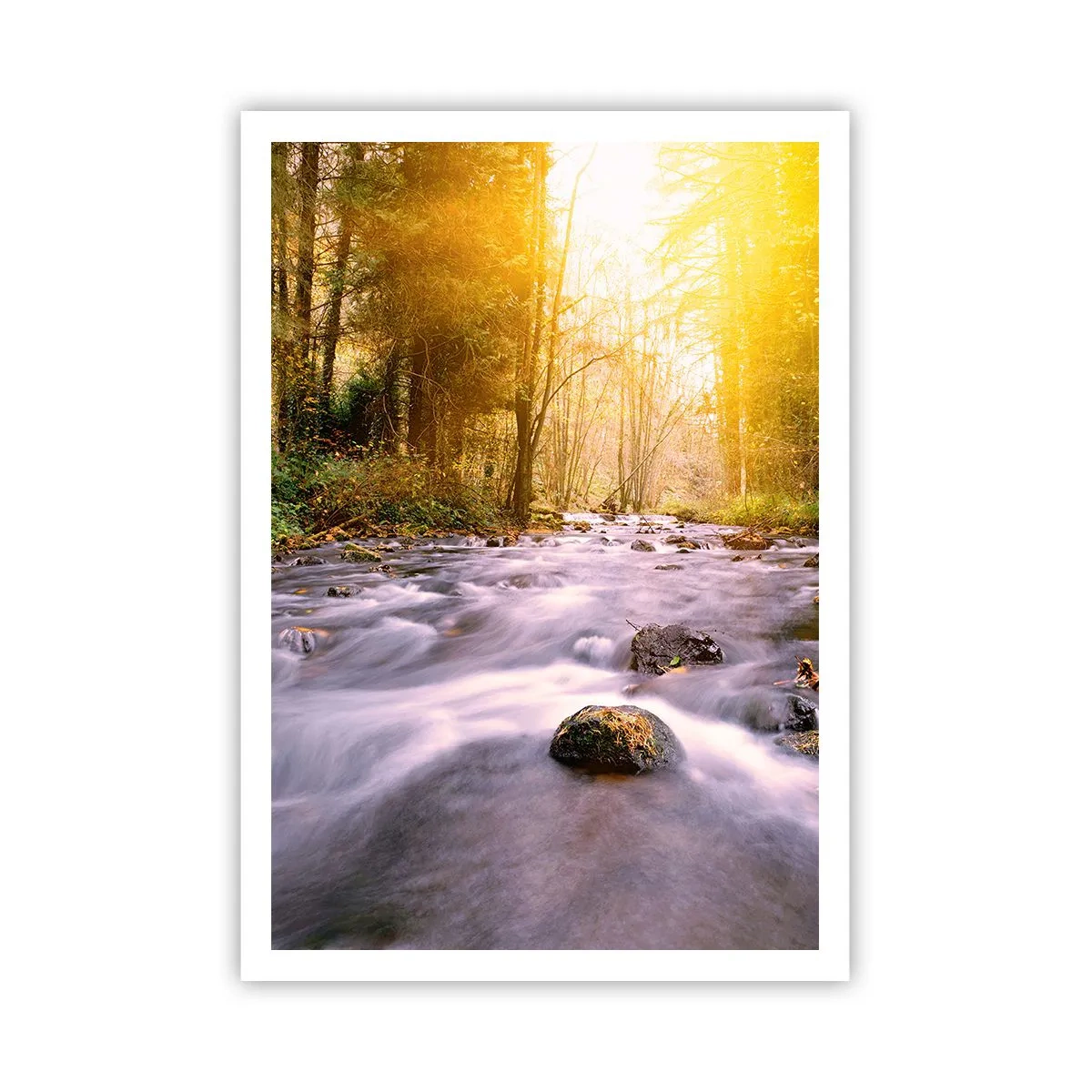 Plakát - Malachit ve stříbrně-zlaté podobě - 70x100 cm