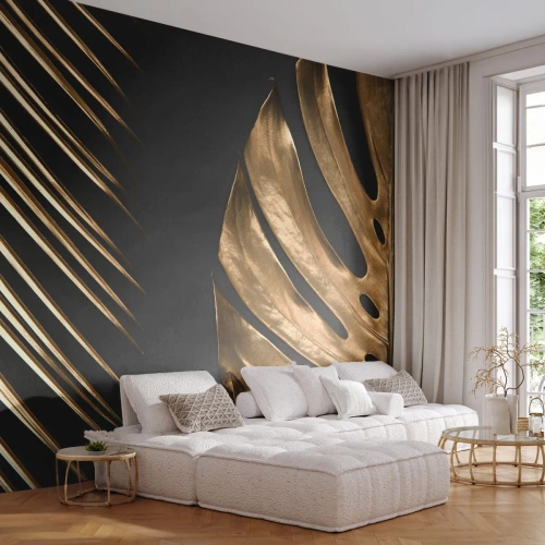 Fototapeta Premium Sand - Jiné ale stejně drahé - Palmový list, List Monstera, Abstrakce - 450x315 cm