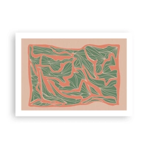 Plakát - Souboj korálů a zeleně - 70x50 cm