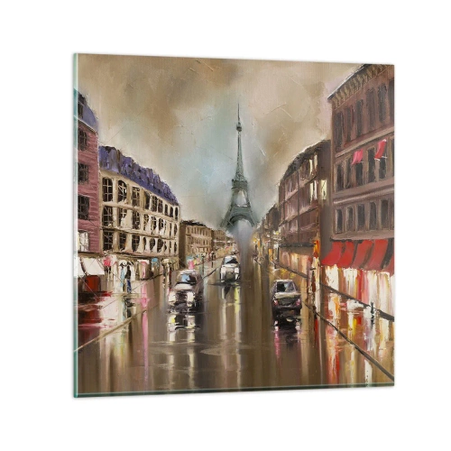 Obraz na skle - Počítá se pouze ona - 70x70 cm