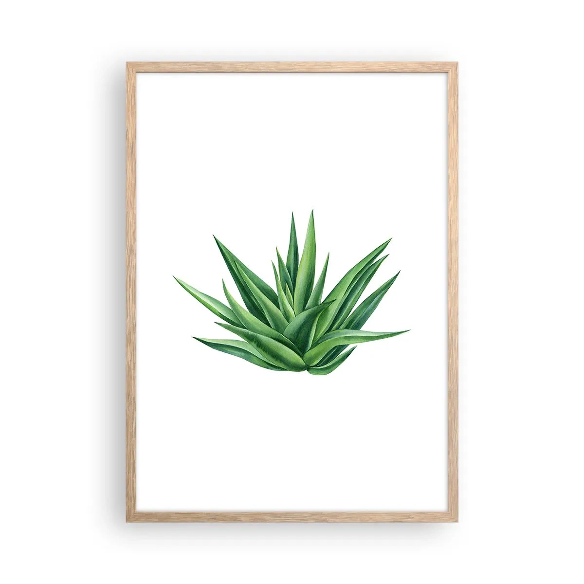 Plakát v rámu světlý dub - Zelená – síla – život - 50x70 cm