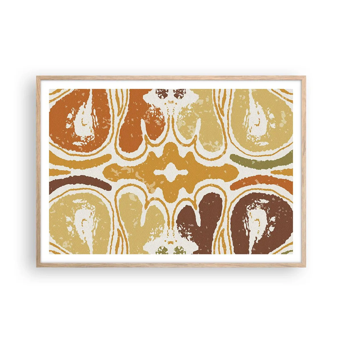 Plakát v rámu světlý dub - Sentimentální abstrakce - 100x70 cm