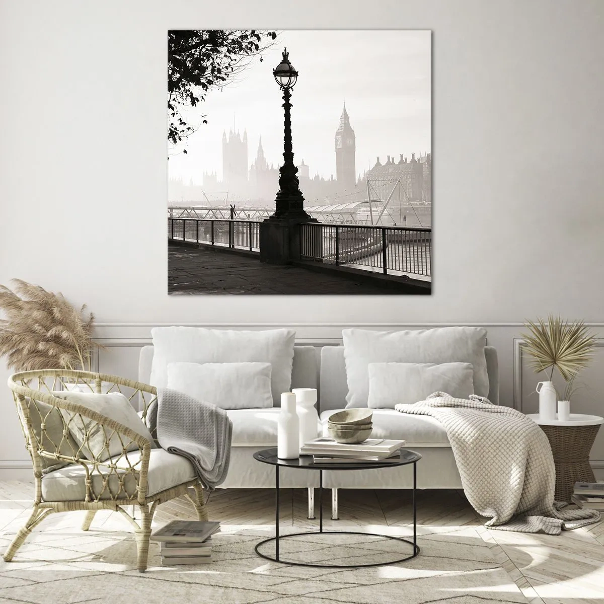 Obraz na skle - Londýnské ráno - 50x50 cm