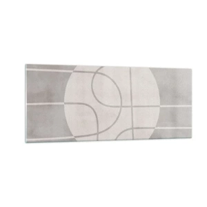 Obraz na skle - Kruhově a přímo - 100x40 cm