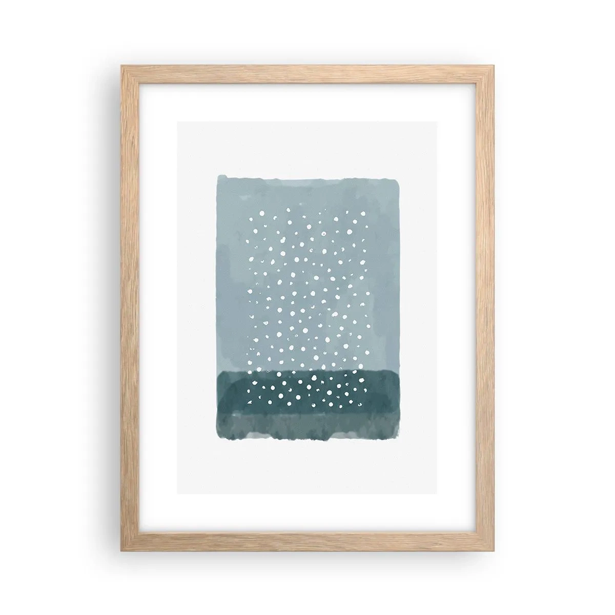 Plakát v rámu světlý dub - Pěstováno na modři - 30x40 cm