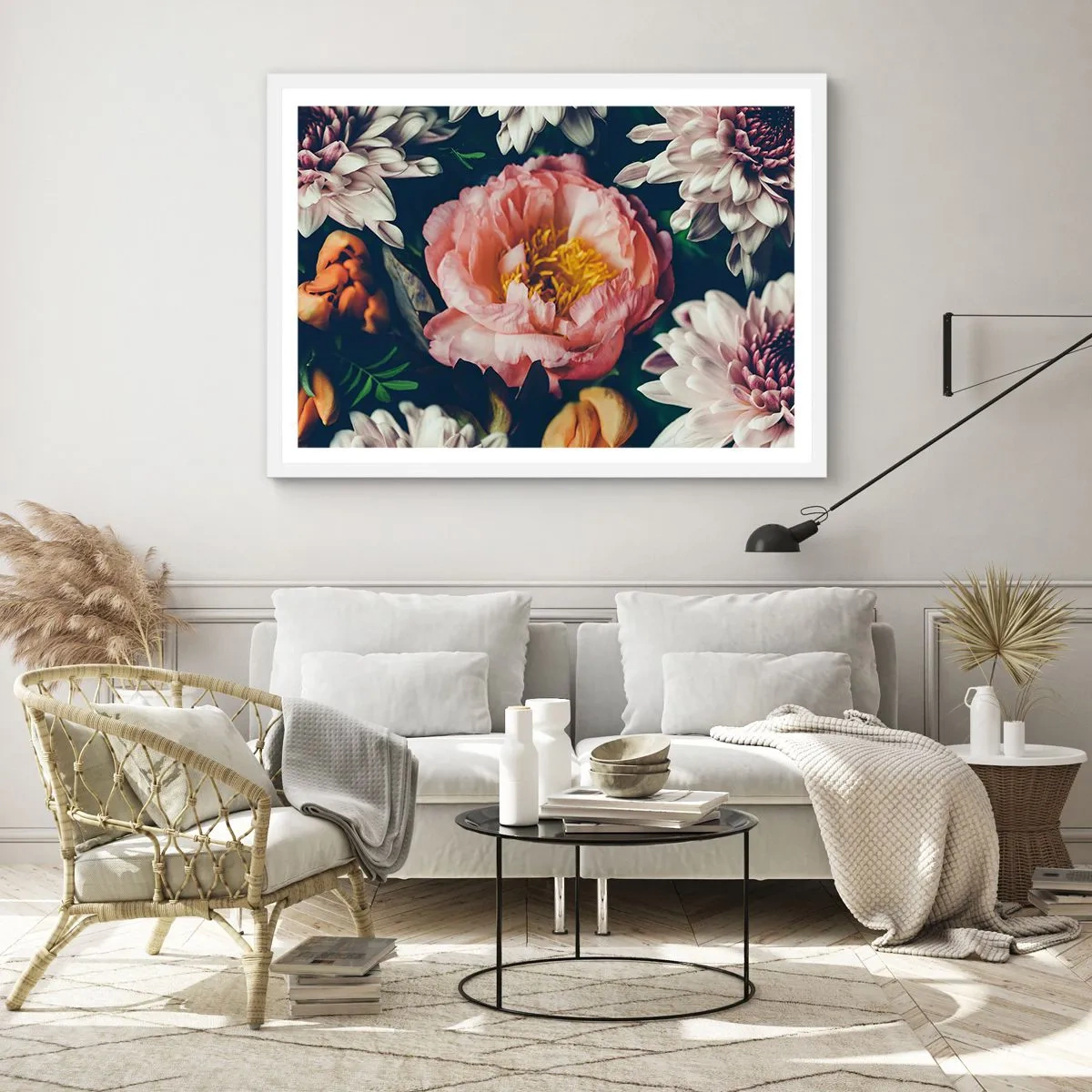 Plakát v bílém rámu - S barokním přepychem - 70x50 cm