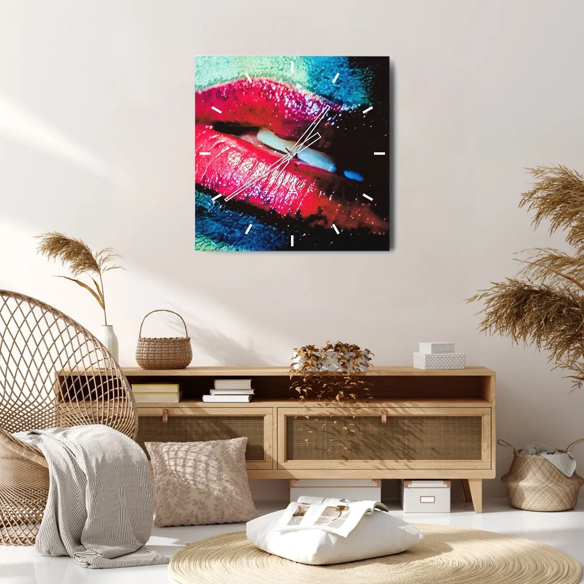 Nástěnné hodiny - Smyslné a znepokojivé - 40x40 cm