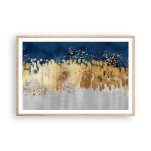 Plakát v rámu světlý dub - Moderní kompozice s jiskrou - 91x61 cm
