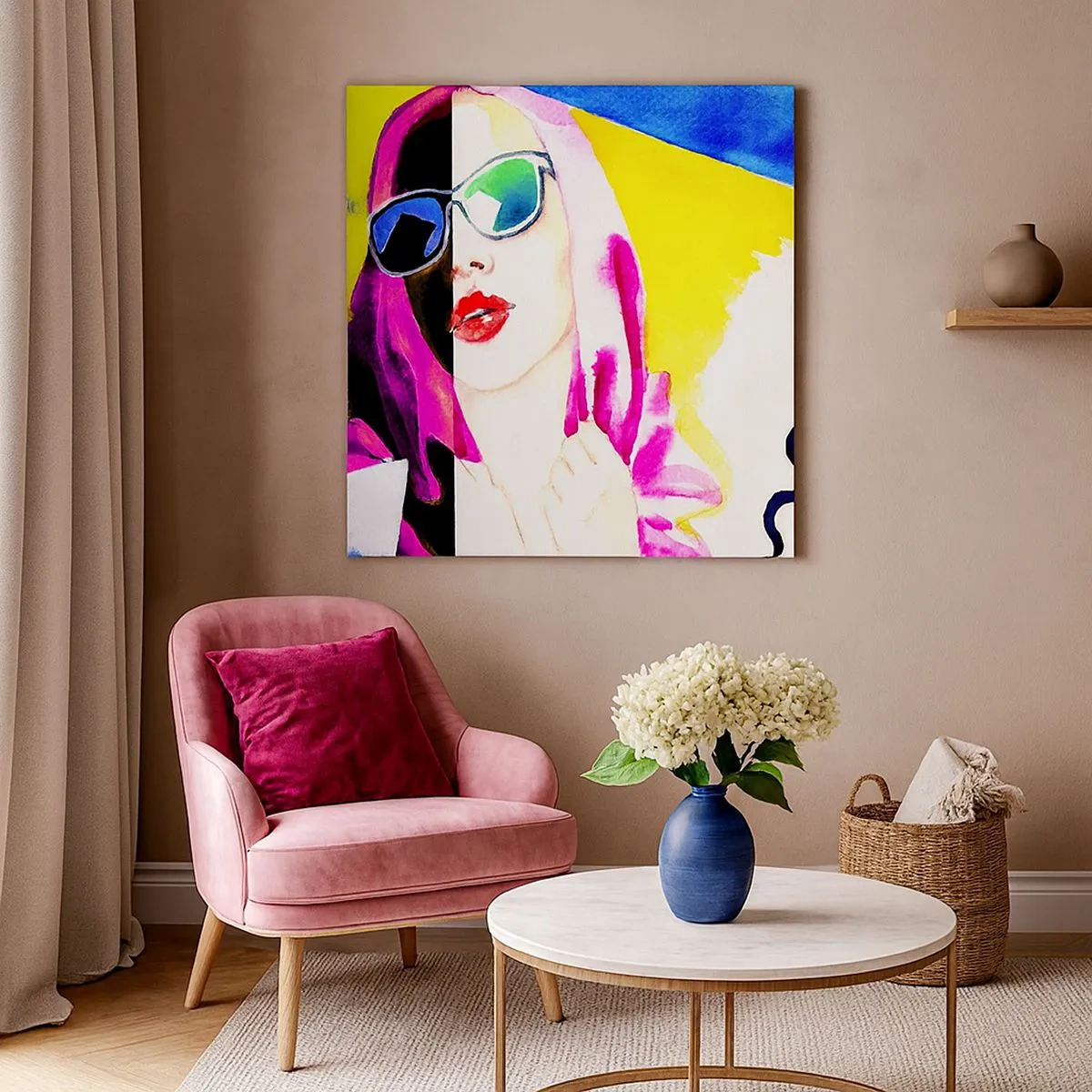 Obraz na plátně - Nejsem bílá a nejsem černá - 30x30 cm