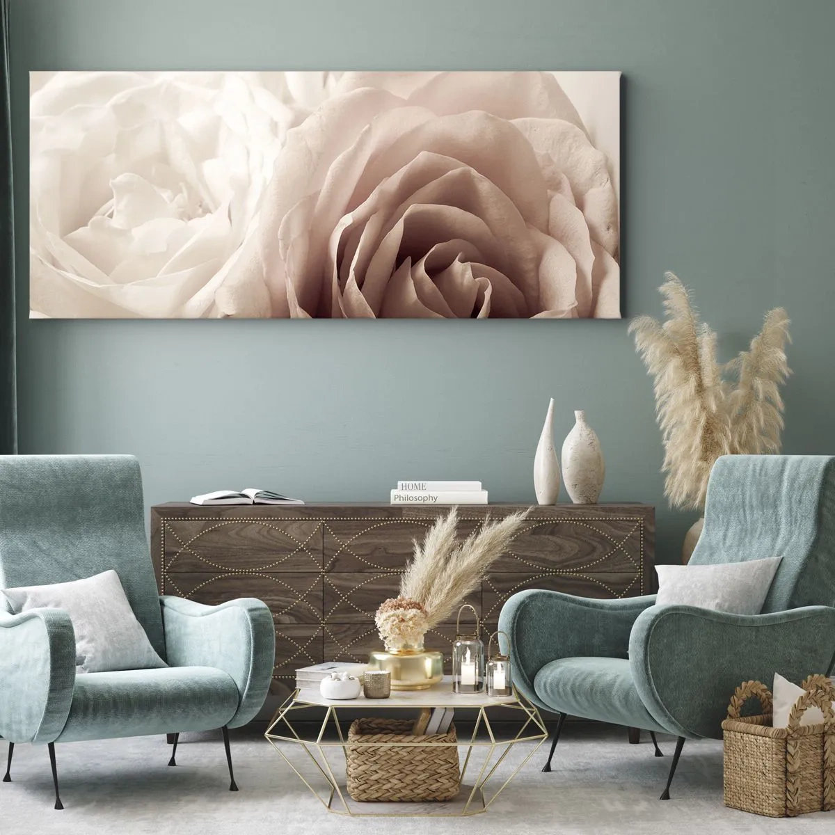 Obraz na plátně - V srdci růže - 100x40 cm