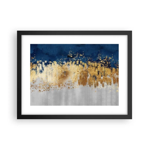 Plakát v černém rámu - Moderní kompozice s jiskrou - 40x30 cm