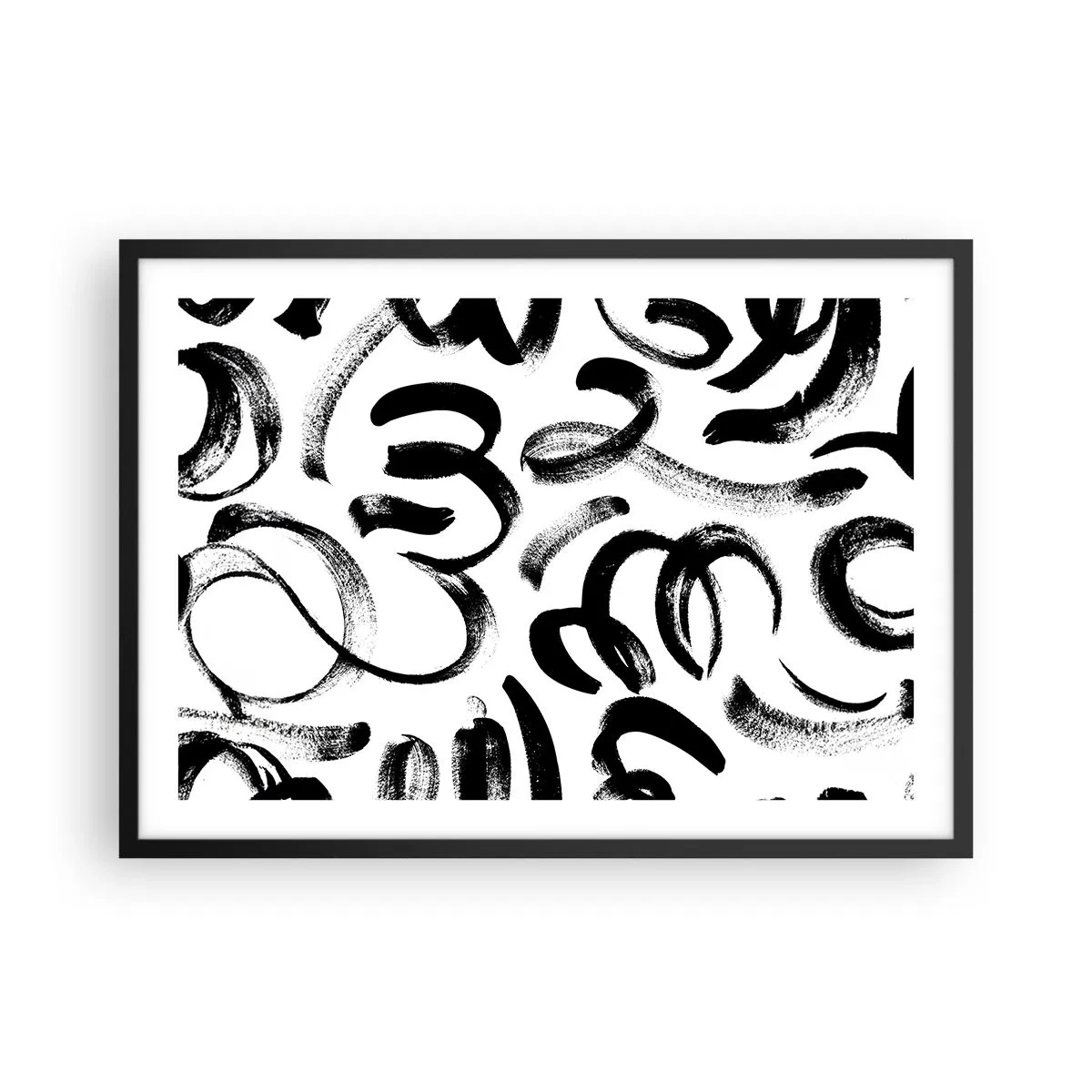 Plakát v černém rámu - Černé na bílém - 70x50 cm