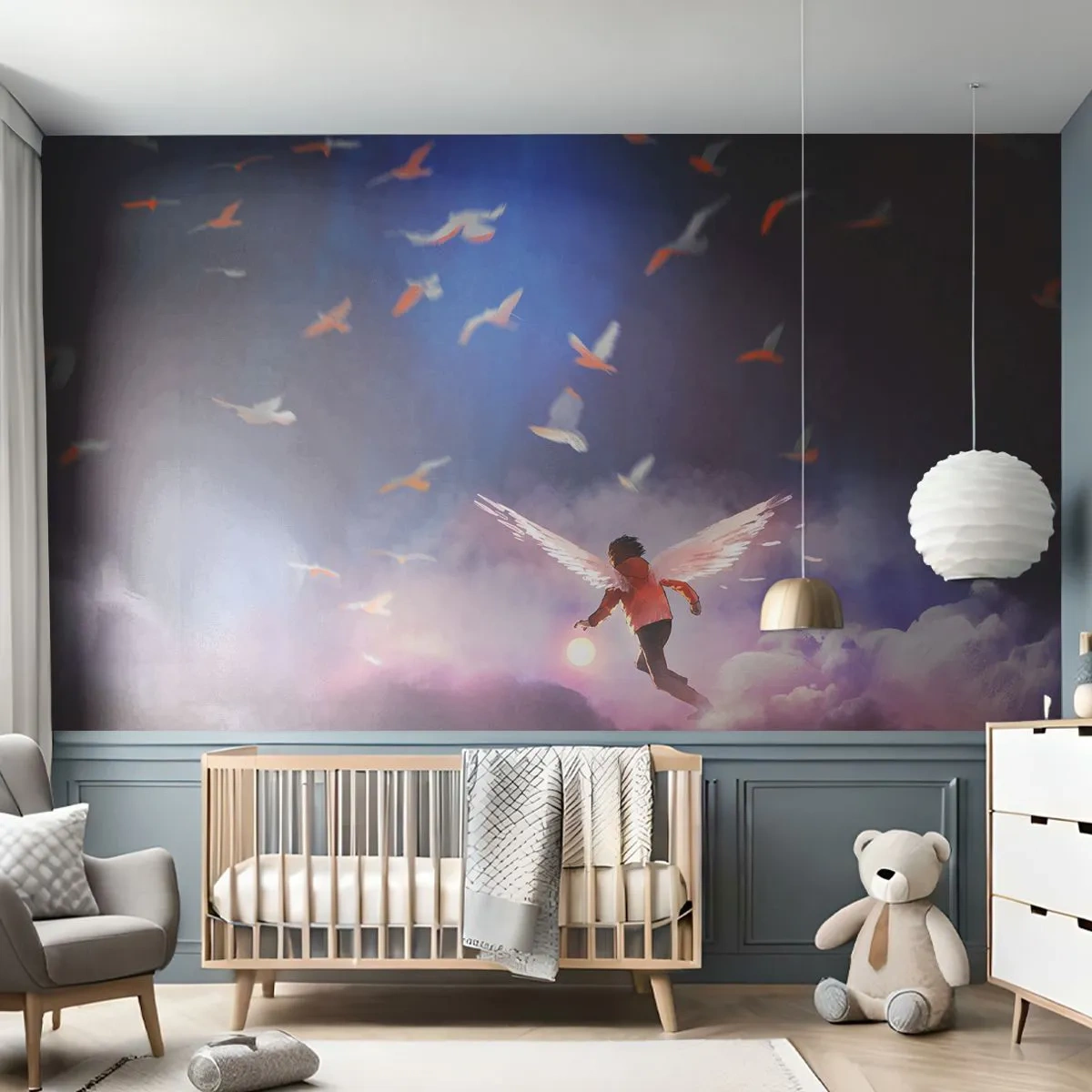 Fototapeta Standard Eco - Je třeba mít odvahu a představivost - Abstrakce, Fantazie, Ikar - 400x280 cm