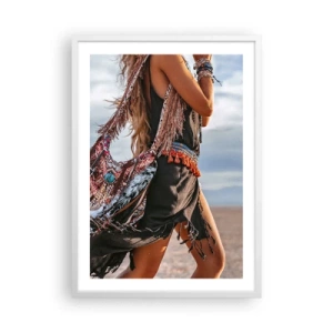 Plakát v bílém rámu - Šamanovo děvče - 50x70 cm
