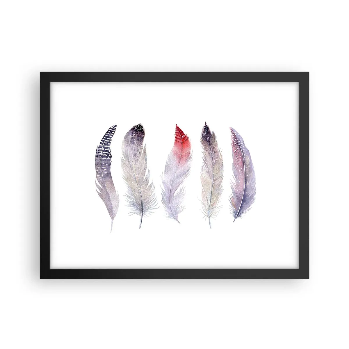 Plakát v černém rámu - Jemné jako různobarevná mlha - 40x30 cm