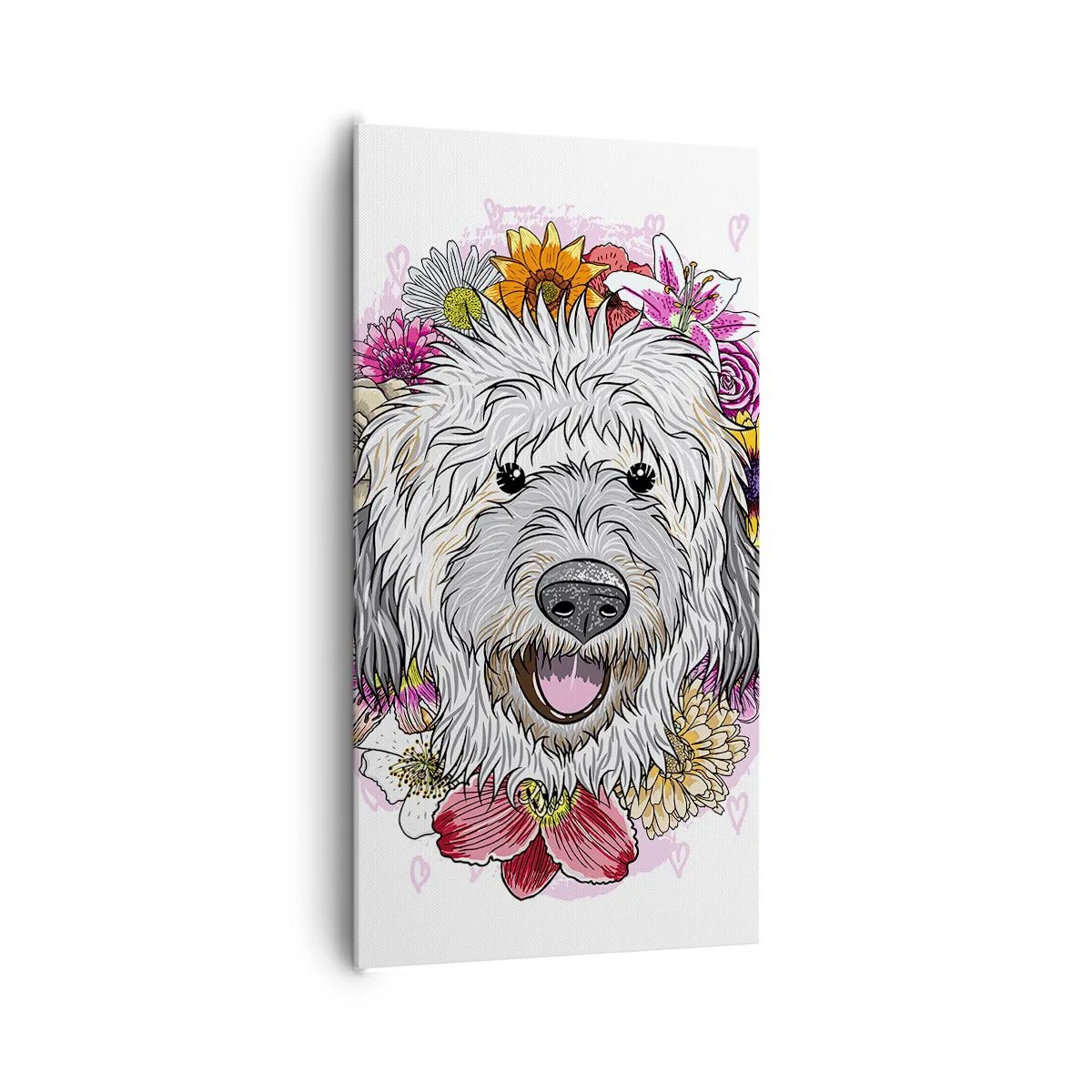 Obraz na plátně - Štěněcí radost - 65x120 cm