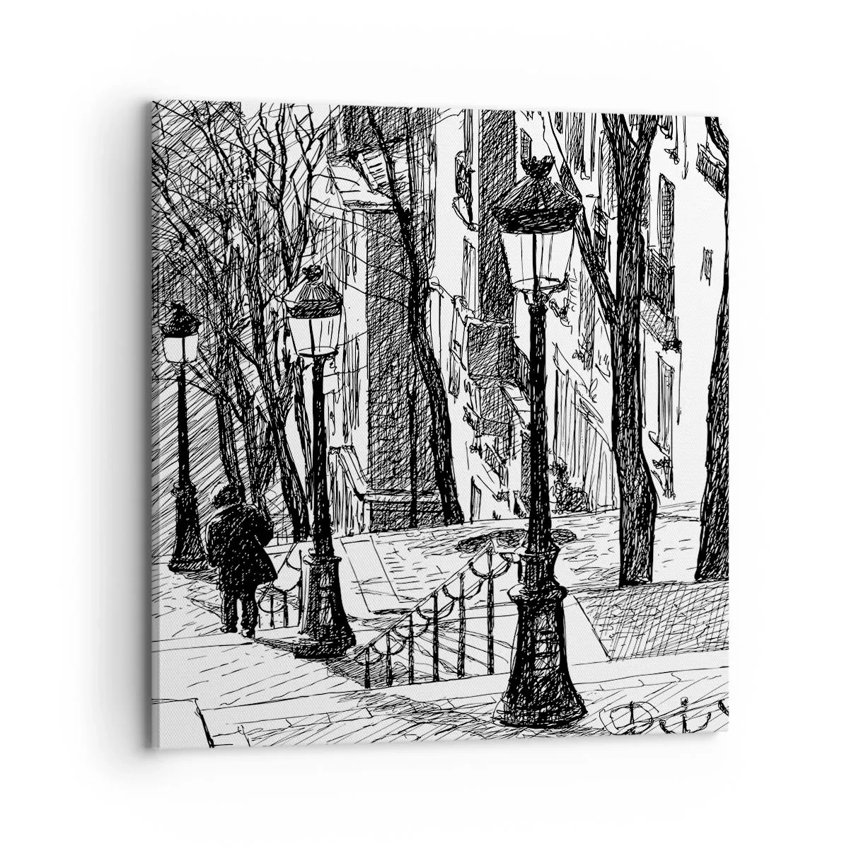 Obraz na plátně - Milostný příběh nebo horor? - 70x70 cm