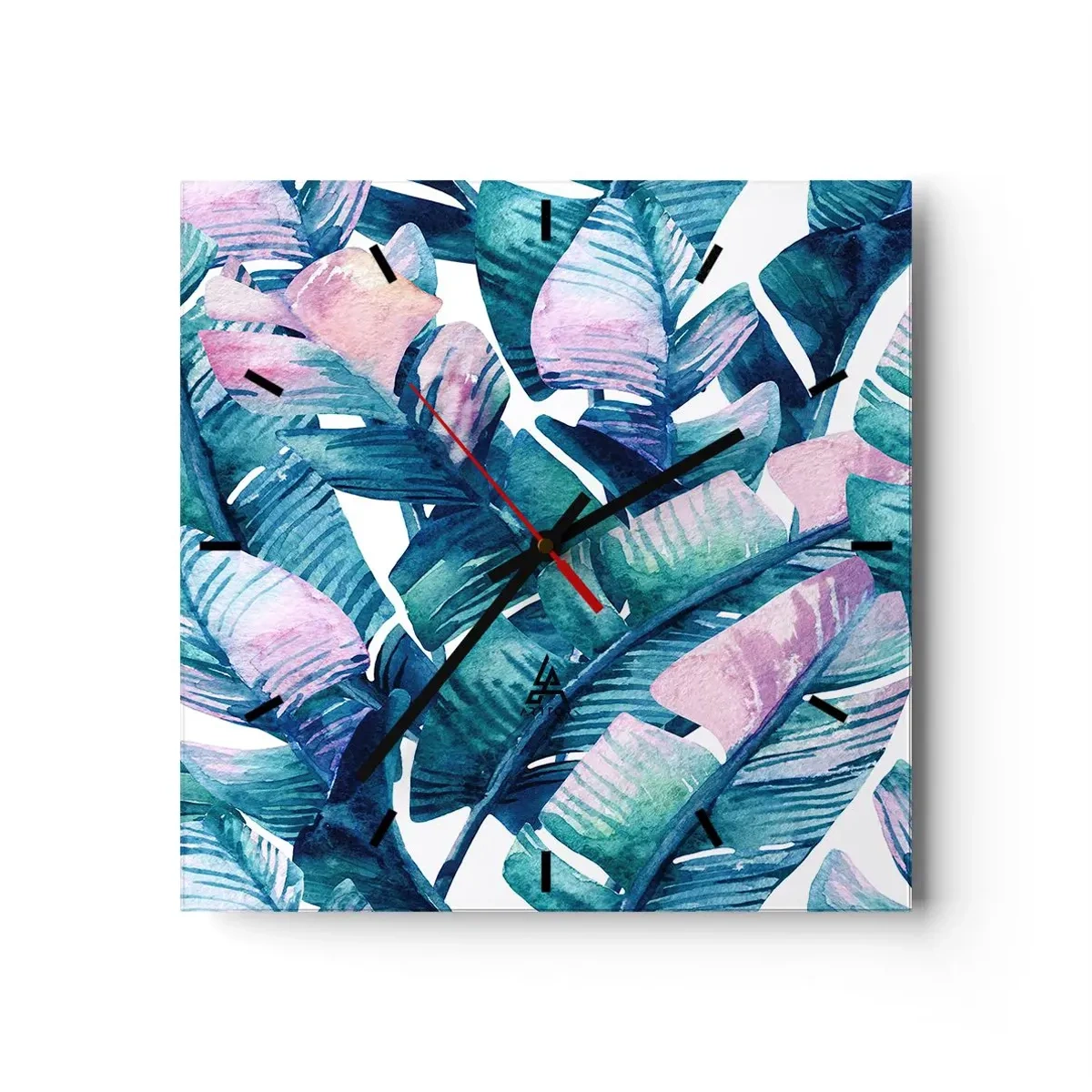 Nástěnné hodiny - V banánovém háji - 40x40 cm