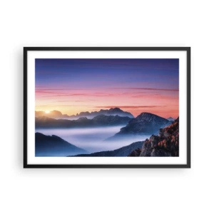 Plakát v černém rámu - Nad údolími - 70x50 cm