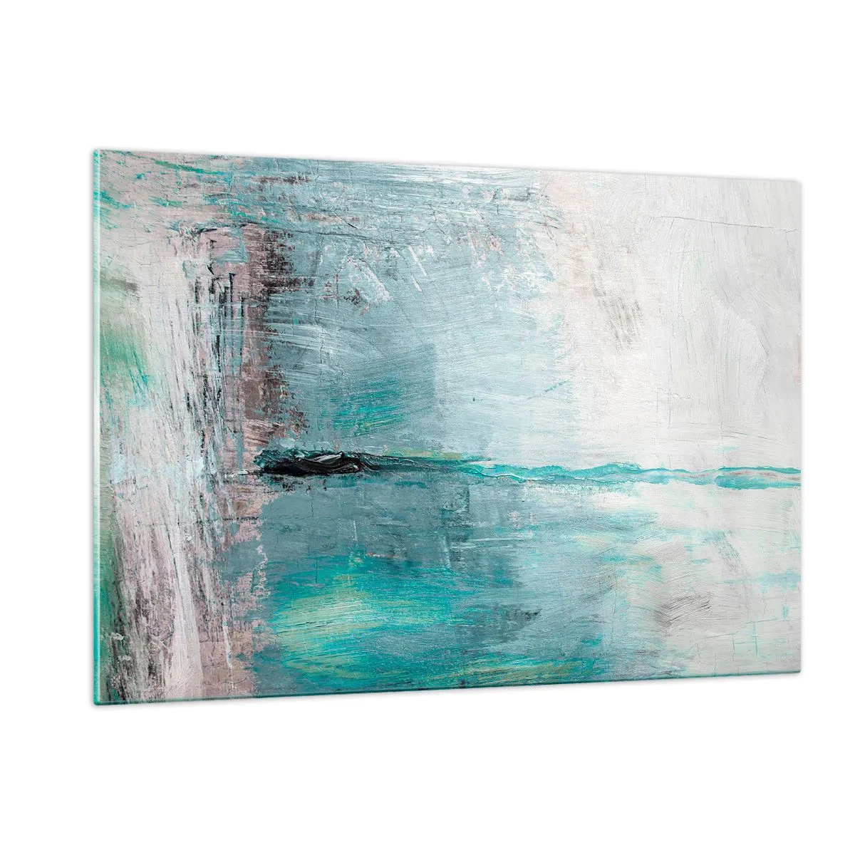 Obraz na skle - Horizontálně v modři - 120x80 cm