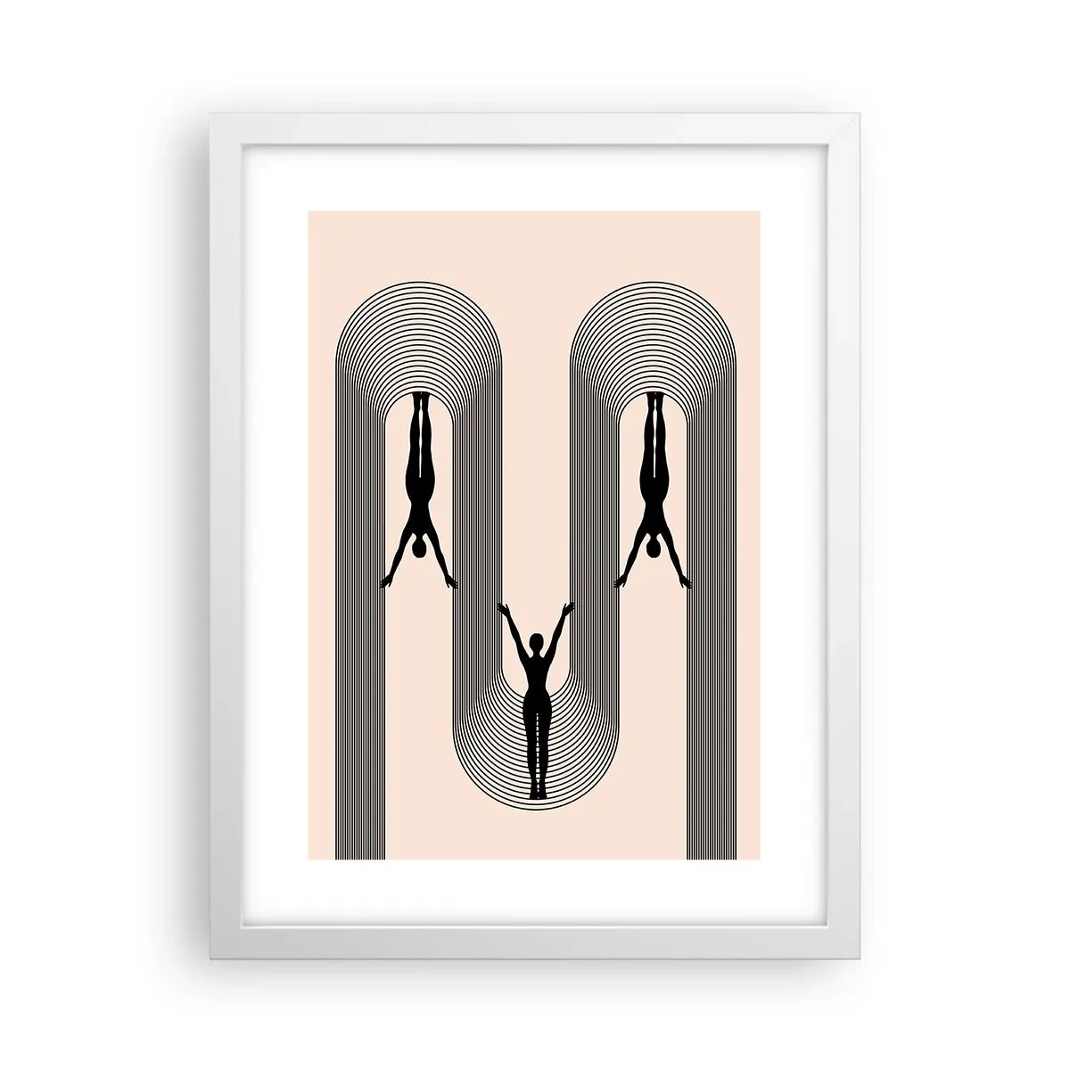 Plakát v bílém rámu - Vzhůru nohama - 30x40 cm