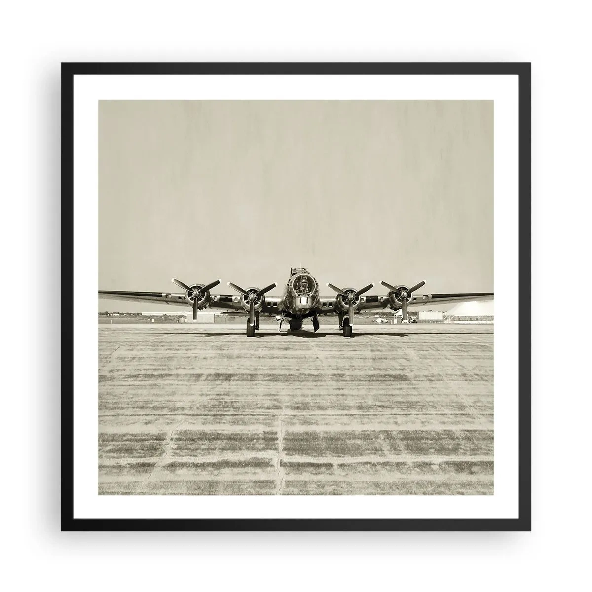 Plakát v černém rámu - Jako vždy připraven - 60x60 cm