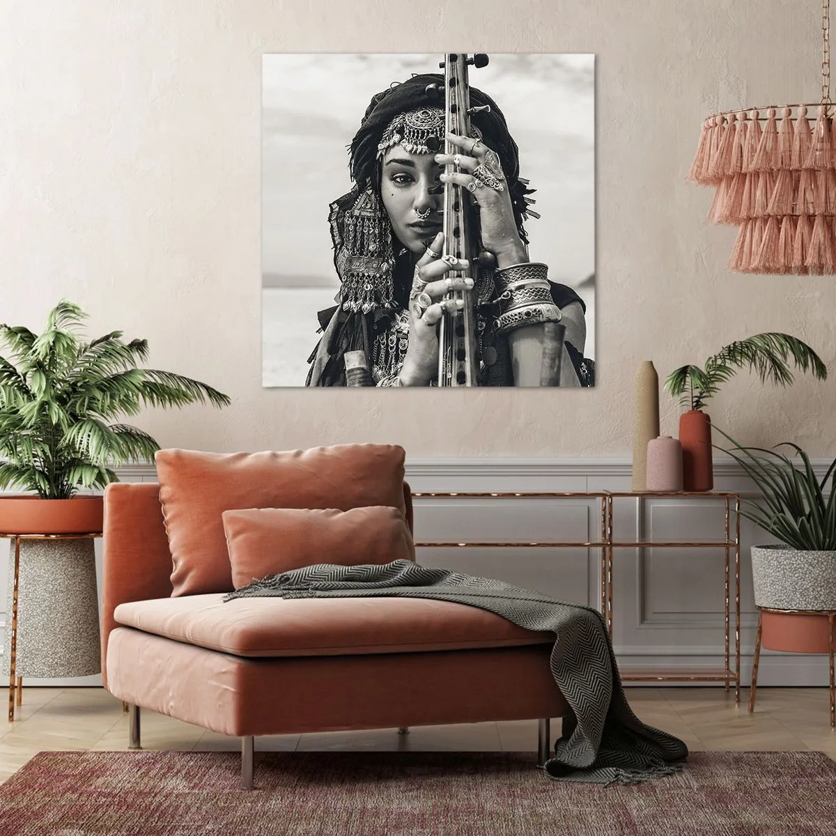 Obraz na plátně - Samotná hudba orientu - 40x40 cm