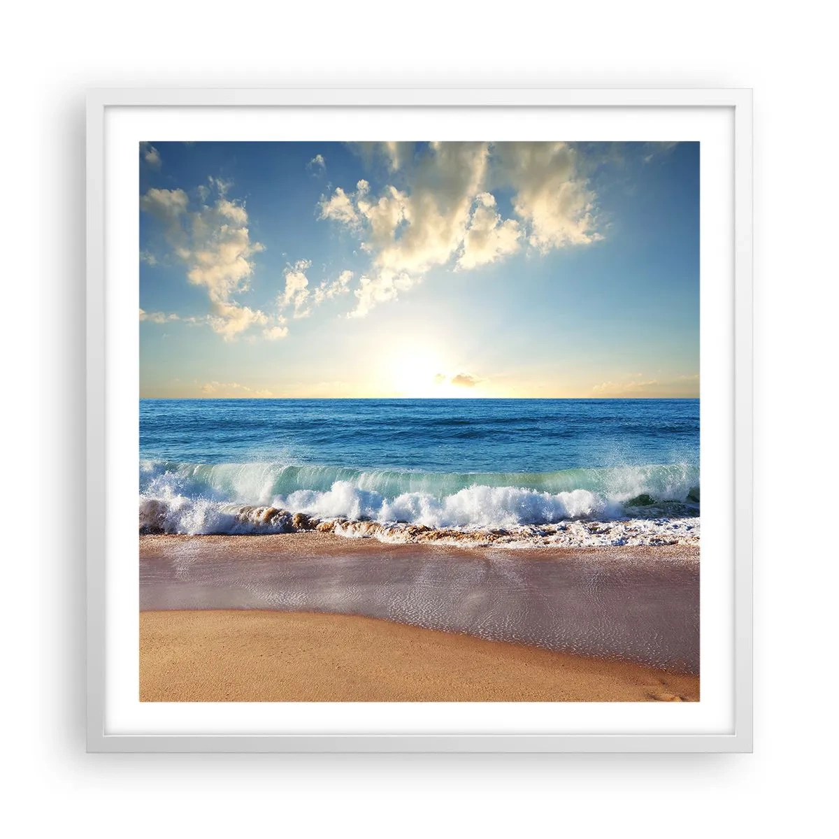 Plakát v bílém rámu - Pohyb a nehybnost zároveň - 60x60 cm