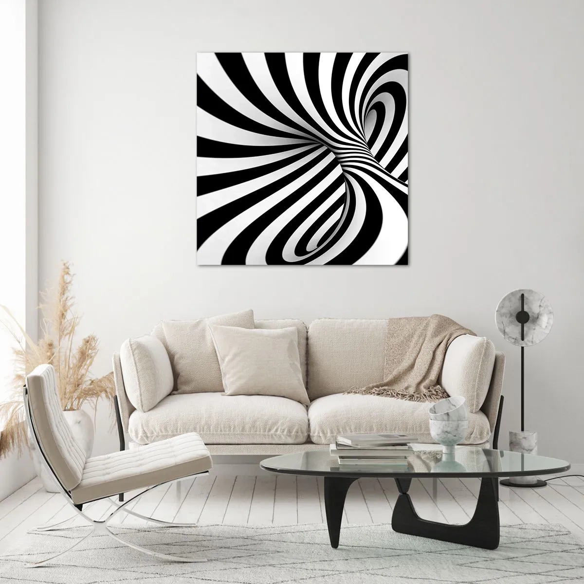 Obraz na skle - Kompozice: tančící prostor - 60x60 cm