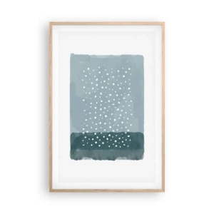 Plakát v rámu světlý dub - Pěstováno na modři - 61x91 cm